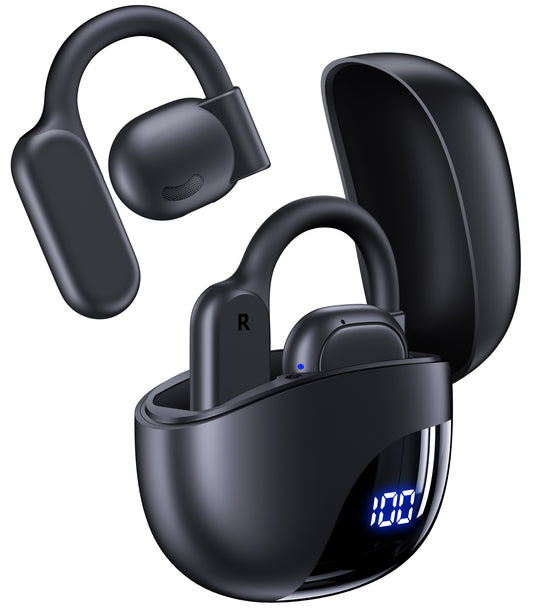 AI Translation Earbuds Real Time 164 Languages 80H Playtime Translator Ear Buds Audifonos Traductores Inglés Español Wireless Earphones Bluetooth Headphones for Travel Business Meeting Learning Black